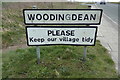 TQ3405 : Woodingdean Village Name sign on Warren Road by Geographer