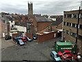 SP2864 : Rear of Brook Street and Market Place, Warwick by Robin Stott