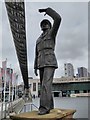 SP3379 : Statue of Sir Frank Whittle and the Whittle Arch by Philip Halling