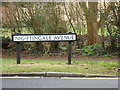 TM4977 : Nightingale Avenue sign by Geographer