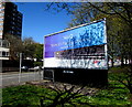 SS6594 : Shadows on a Sky Q advert, High Street, Swansea by Jaggery