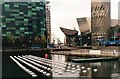 SJ8097 : View of Aether & Hemera's "Voyage" - flotilla installation in Salford Quays by J W