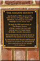 TQ2549 : Plaque, Reigate Society sculpture by Ian Capper