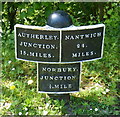 SJ7921 : Shropshire Union Canal milepost at Shelmore Wood by Mat Fascione