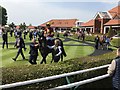 TL6262 : Del Parco in the parade ring at Newmarket's Rowley Mile racecourse by Richard Humphrey