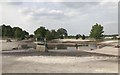 SJ8065 : Water feature on the cross-country school at Somerford Park by Jonathan Hutchins