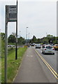 ST1796 : Twelve routes shown on a High Street bus stop sign, Blackwood by Jaggery