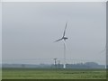 TL3793 : Fire damaged wind turbine on Ranson Moor west of March by Richard Humphrey