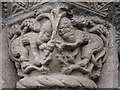 SO4959 : Carved capital, Leominster Priory by Philip Halling