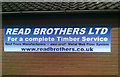 TG3310 : Reed Brothers Ltd poster at Plantation Park Football Ground by Geographer