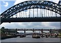 NZ2563 : View Upstream from under the Tyne Bridge by Bill Henderson