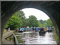 SJ2837 : Narrowboats at the entrance to Chirk Tunnel by Robin Drayton