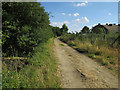 TL2177 : Footpath past RAF Alconbury by Hugh Venables