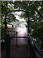 SE1338 : Footbridge over the River Aire at Hirst Wood by Stephen Craven