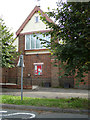 TM1033 : Brantham Village Hall sign by Geographer