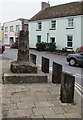 SY5997 : Remains of the 15th century Market Cross, Maiden Newton by Jaggery