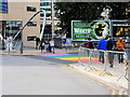 SJ8497 : Piccadilly Station Pride Crossing by David Dixon