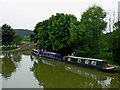 SP6989 : Moored narrowboats at Foxton Junction in Leicestershire by Roger  D Kidd