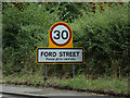 TL9226 : Ford Street Village Name sign by Geographer