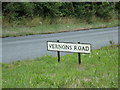 TL9127 : Vernons Road sign by Geographer