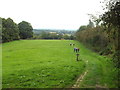 TQ4942 : Path through a field near Chiddingstone Hoath by Malc McDonald