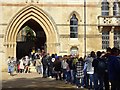 SP5105 : Crowds queue to visit Christchurch by Philip Halling