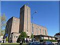 SU1431 : St Francis, Salisbury - south side and tower by Stephen Craven