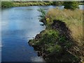 NS3977 : River bank with bricks and clinker by Lairich Rig