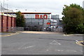 SJ7154 : Entrance to the B&Q delivery area, Crewe by Jaggery