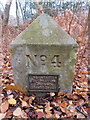 SJ2485 : Thurstaston Recreation Ground Boundary Stone #4 by John S Turner