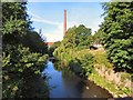 SJ9398 : Junction Mill Chimney from Tame Aqueduct by Gerald England