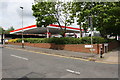 SK5704 : Esso petrol station at Pool Road / Fosse Road North junction by Roger Templeman