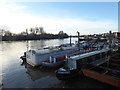 TQ2278 : Houseboats on the Thames at Hammersmith by Marathon