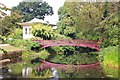 SJ9922 : The Chinese House and footbridge at Shugborough Hall by Jeff Buck