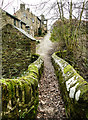 SK1286 : Packhorse bridge in Grindsbrook Booth by Graham Hogg