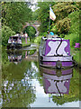 SJ8414 : Narrowboats north-east of Marston in Staffordshire by Roger  D Kidd