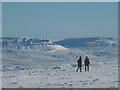 SD7474 : Winter snow on Ingleborough summit by Karl and Ali