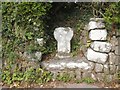 SW6128 : Old Wayside Cross by the A394, Trevena Cross, Breage Parish by J Biscoe