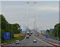 ST5689 : M48 motorway and the Severn Bridge by Mat Fascione