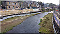 SE0125 : River Calder, Mytholmroyd, downstream of County Bridge by Phil Champion