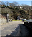 SO0900 : Descent towards a bend in High Street, Bedlinog by Jaggery