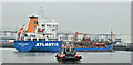 J3676 : The "Atlantis Alicante", Belfast harbour (February 2019) by Albert Bridge