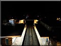 SO3013 : Abergavenny Railway Station at night by Colin Cheesman