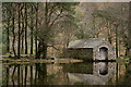 NY1403 : Boat House at Wast Water by Peter Trimming