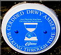 ST1289 : Old Aberfawr Farmhouse blue plaque, Aberfawr Road, Abertridwr by Jaggery