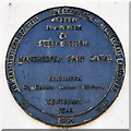 SJ8197 : Commemorative Plaque on Gateway to Manchester Docks by David Dixon