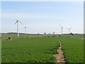 NZ3931 : Path through Butterwick Moor Wind Farm, near Sedgefield by Malc McDonald