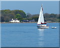 SH4662 : Sailing boat on the Menai Strait by Mat Fascione