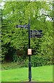 NO3801 : Signpost in Letham Glen by Bill Kasman