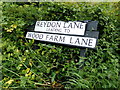 TM4878 : Reydon Lane & Wood Farm Lane signs by Geographer